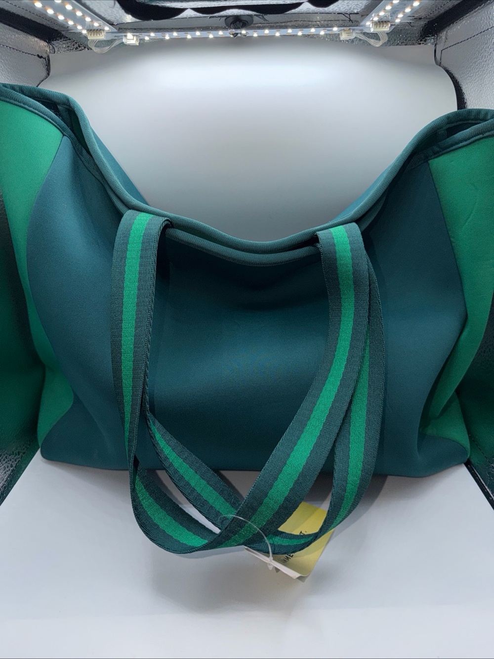 Summersalt Beach Tote Green Neoprene Colorblock Shoulder Bag New